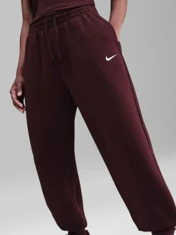 Rouge - Jogging oversize en polaire Phoenix taille haute Nike