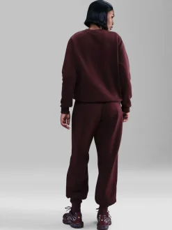 Rouge - Jogging oversize en polaire Phoenix taille haute Nike