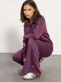 Rouge - Jogging PixieGirl Petite à rayures latérales