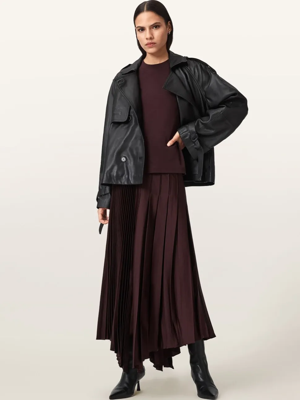 Rouge - Jupe AllSaints Jax