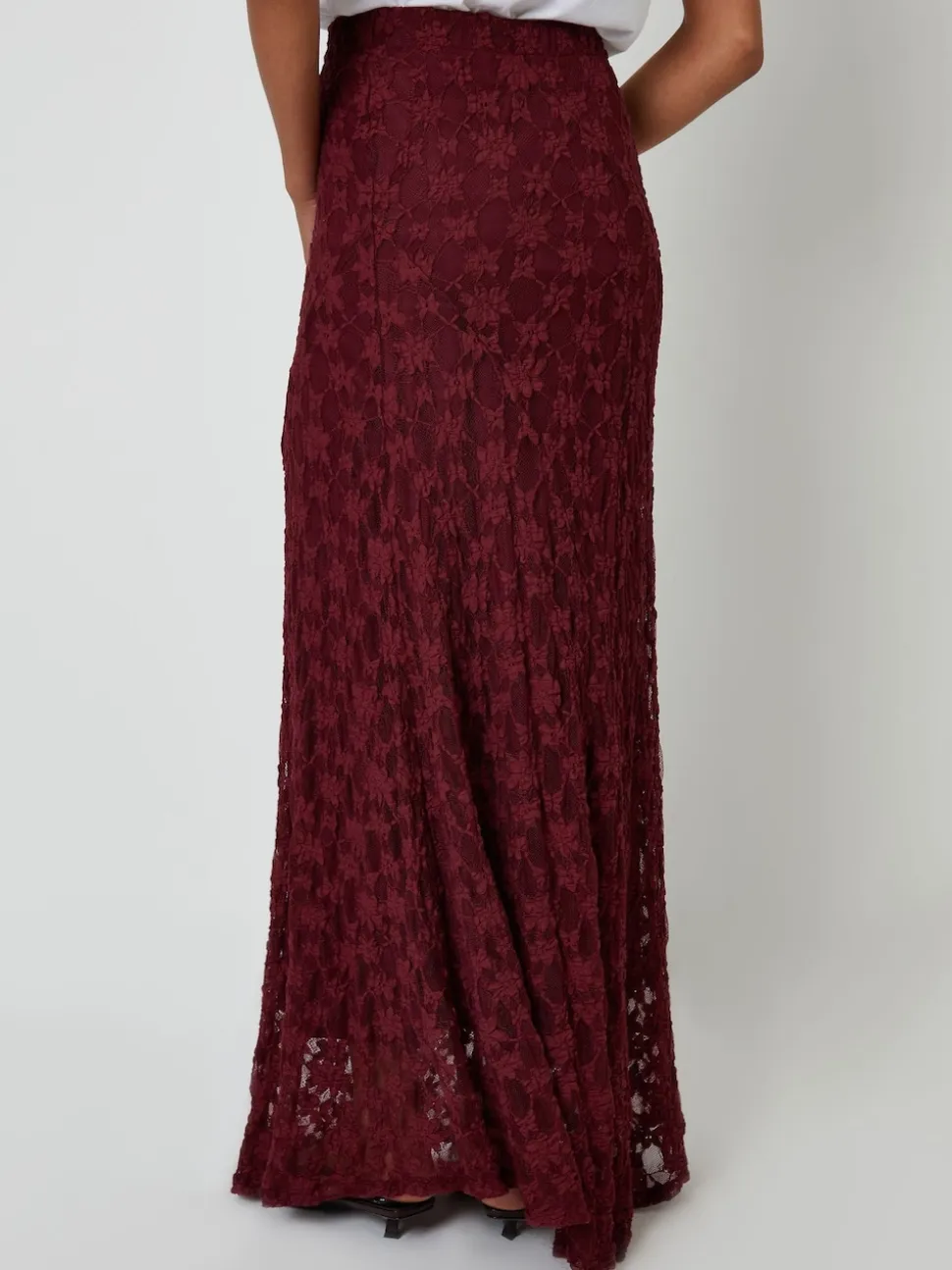 Rouge - Jupe longue Threadbare Maxi en dentelle