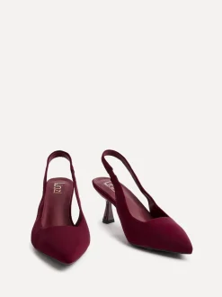 Rouge - Linzi talons Izzie Coupe large à bride arrière