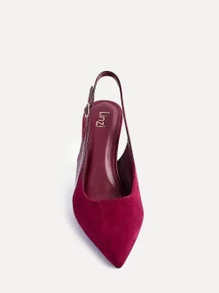 Rouge - Linzi talons Wink en daim et mélange verni