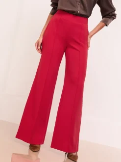 Rouge - Lipsy Pantalon large taille haute