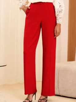 Rouge - Love & Roses Pantalons amples