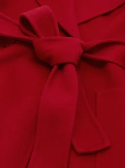 Rouge - Manteau Reiss Lucia en laine Blend à double boutonnage à coutures invisibles