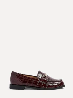 Rouge - Mocassins Linzi Maison effet croco avec boucle