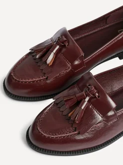 Rouge - Mocassins Linzi Rosemary classiques à enfiler avec détails à glands
