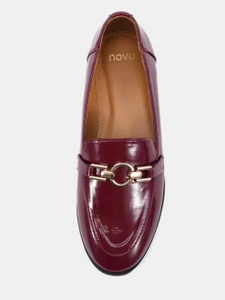 Rouge - Novo Mocassins à bordure celeste avec anneau