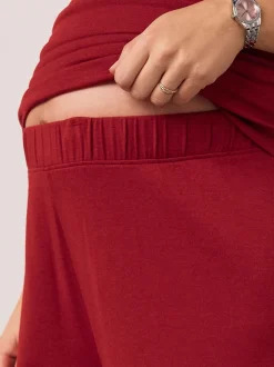 Rouge - Pantalons Grossesse ultra-doux Jambe large