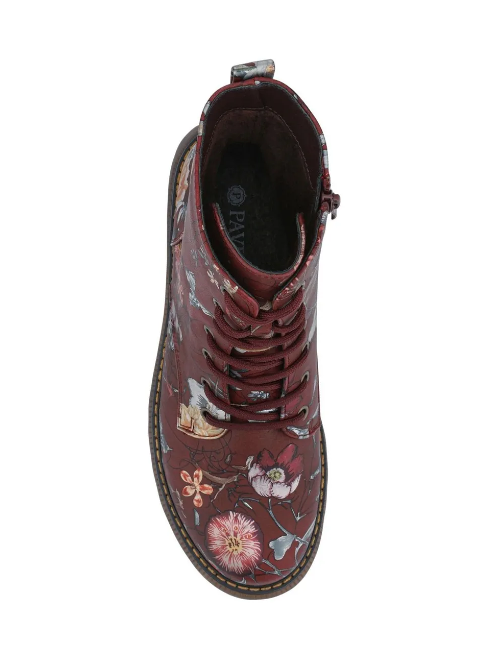 Rouge - Pavers Bottes À lacets Fleuri