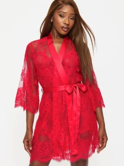 Rouge - Peignoir Ann Summers Availing en dentelle