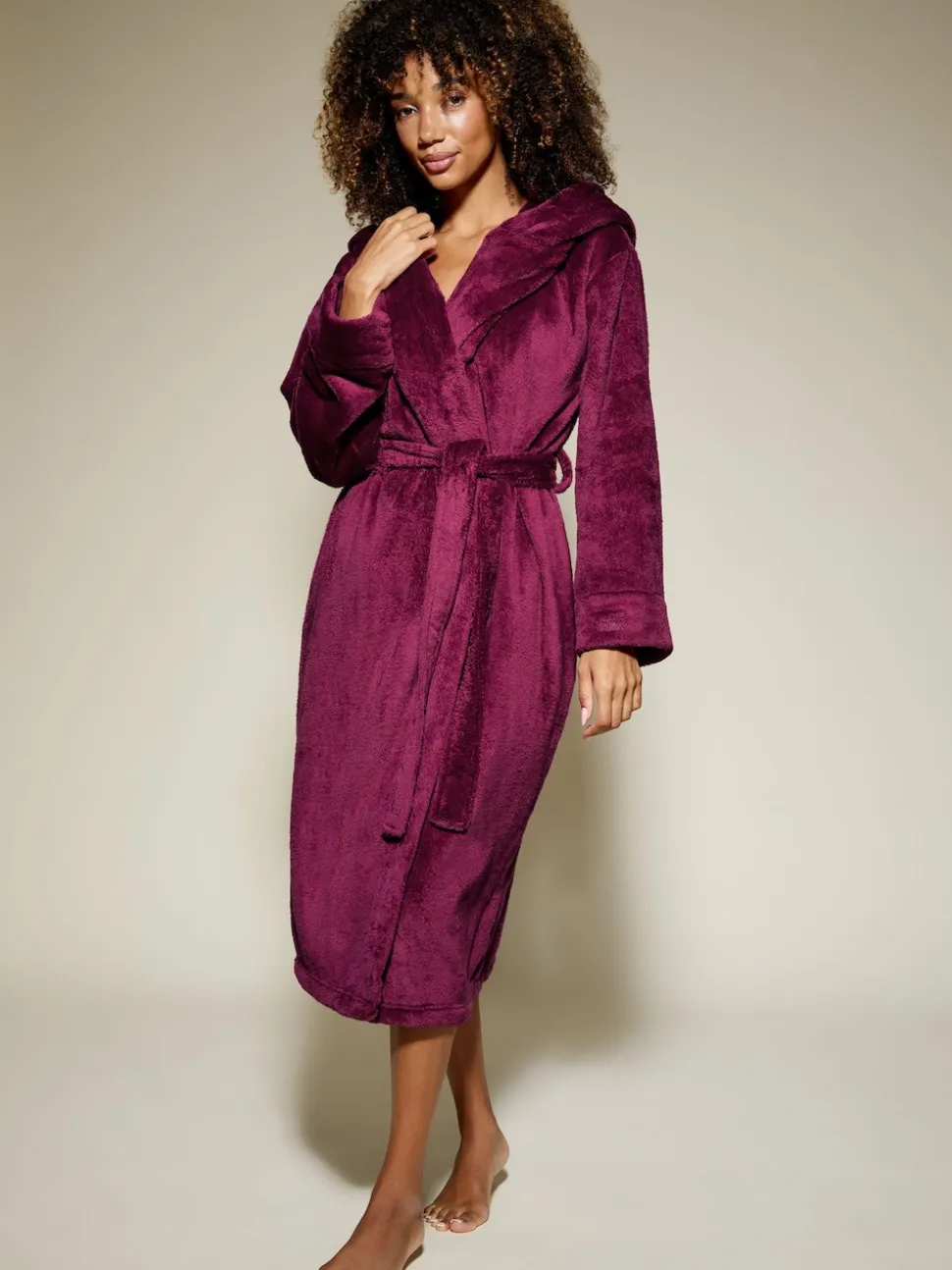 Rouge - Peignoir KBX Rosa duveteux