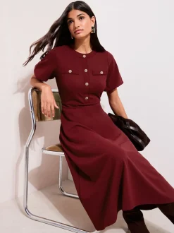 Rouge - Robe mi-longue Friends Like These Military
