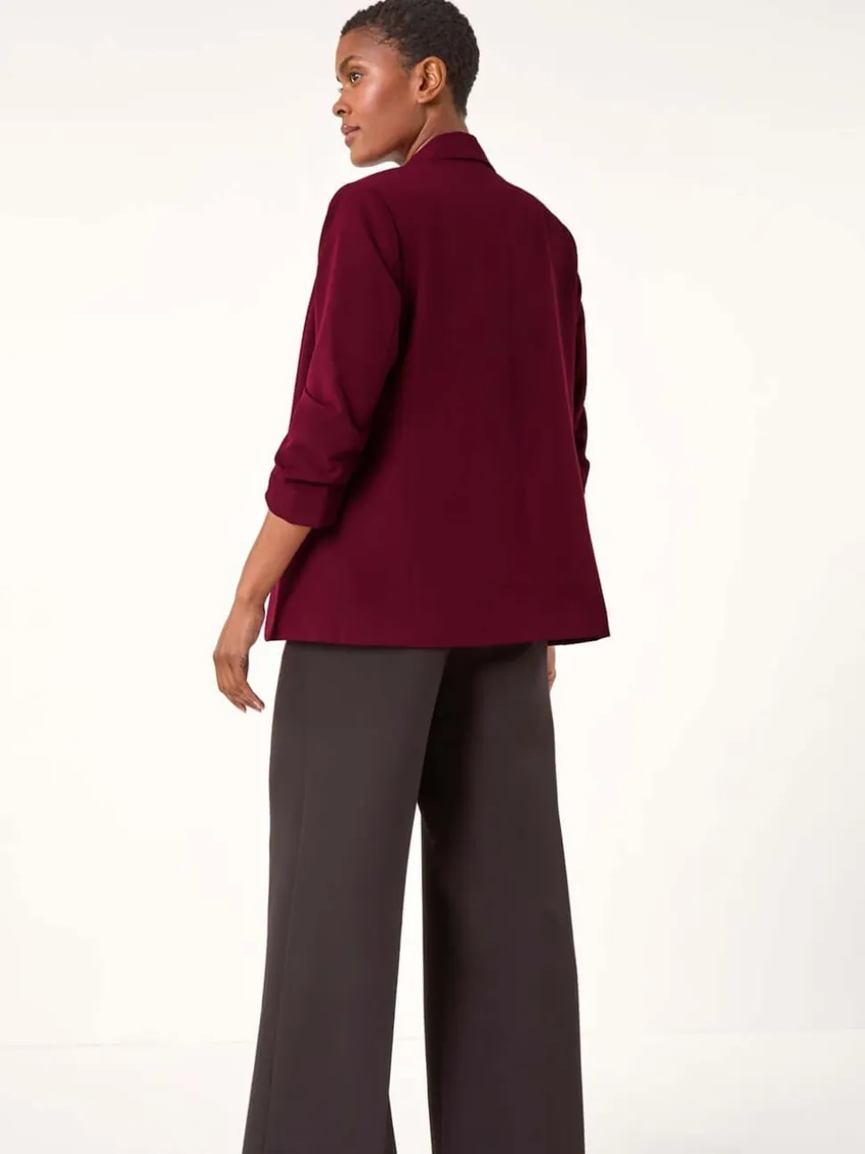 Rouge - Roman extensible à manches froncées Blazer