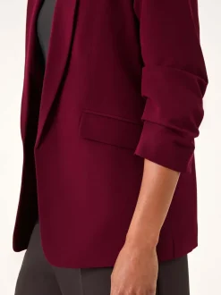 Rouge - Roman extensible à manches froncées Blazer