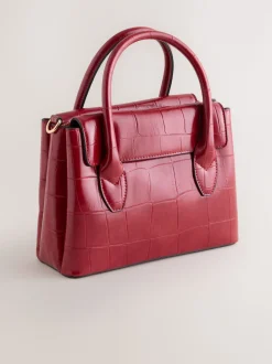 Rouge - Sac à main effet Crocs