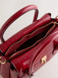 Rouge - Sac à main effet Crocs