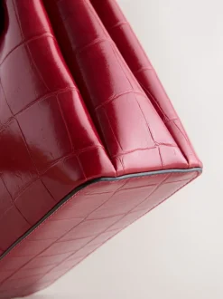 Rouge - Sac à main effet Crocs