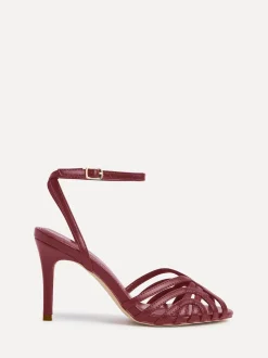 Rouge - Sandales à talons aiguilles Linzi Eros en cage