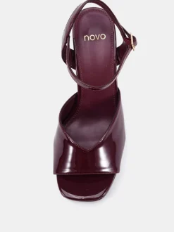 Rouge - Sandales à talons plateforme Novo Layla