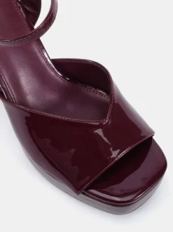 Rouge - Sandales à talons plateforme Novo Layla
