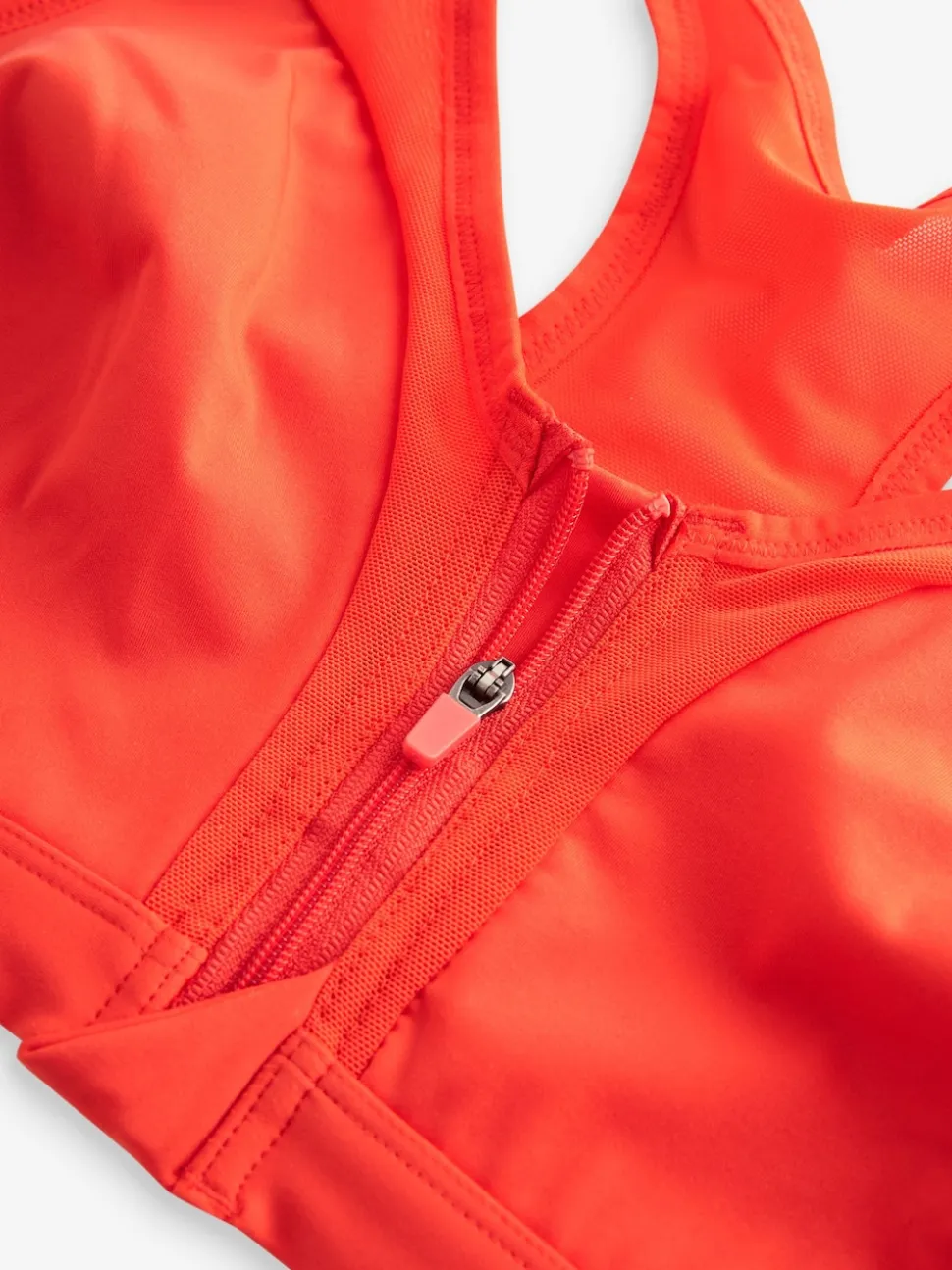 Rouge - Soutien-gorge B-GG Active Sports Impact élevé Dry Tech zippé sur le devant