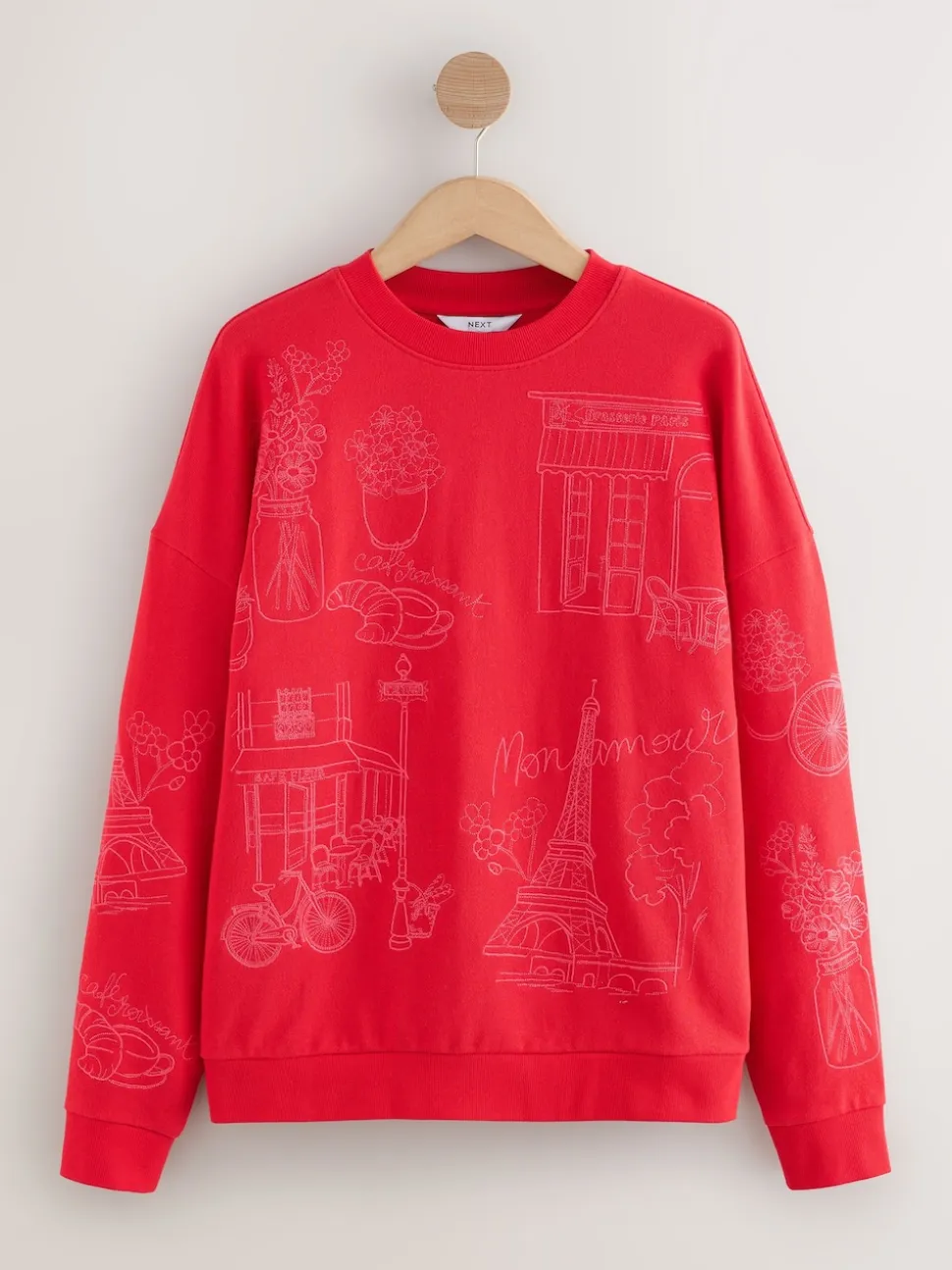 Rouge - Sweat brodé