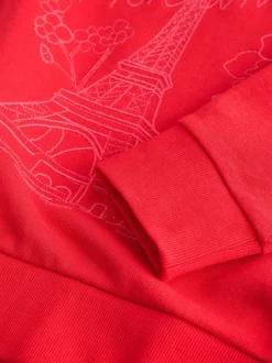 Rouge - Sweat brodé