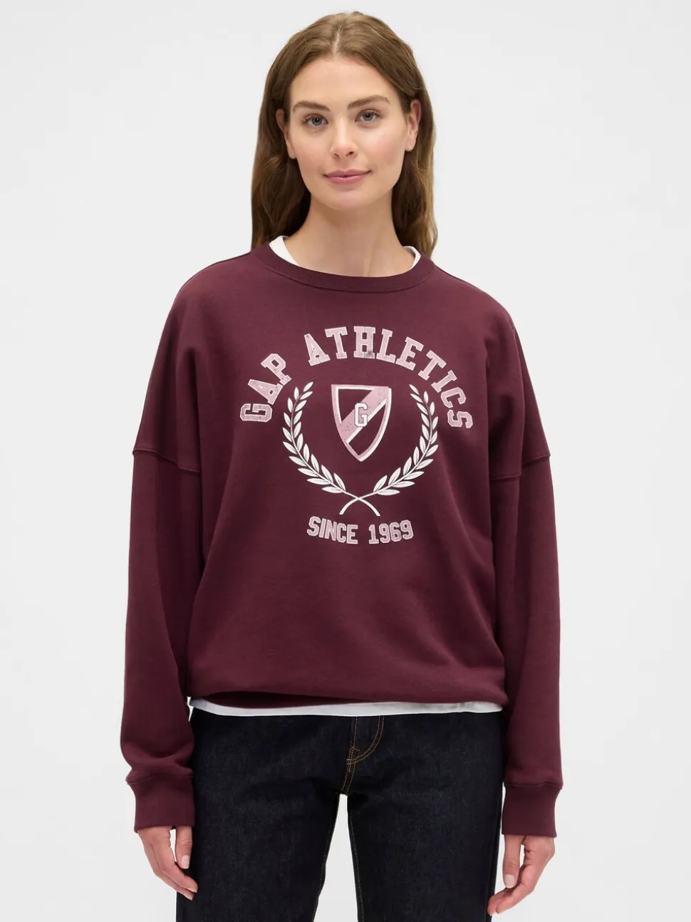 Rouge - Sweat-shirt graphique oversize Gap