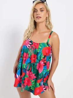 Rouge - Tankini trapé Yours Curve