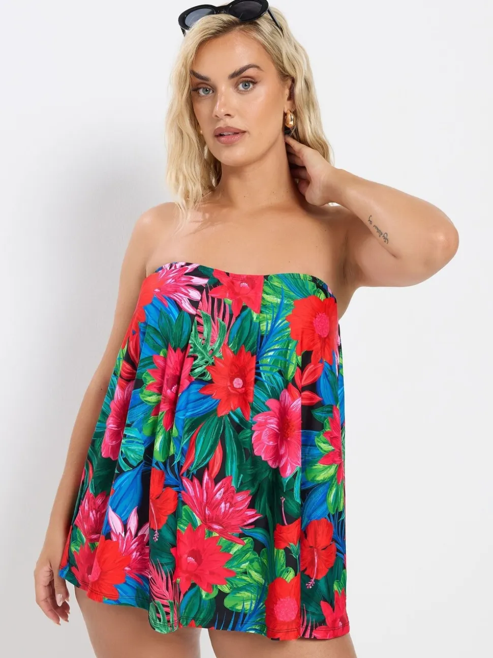 Rouge - Tankini trapé Yours Curve