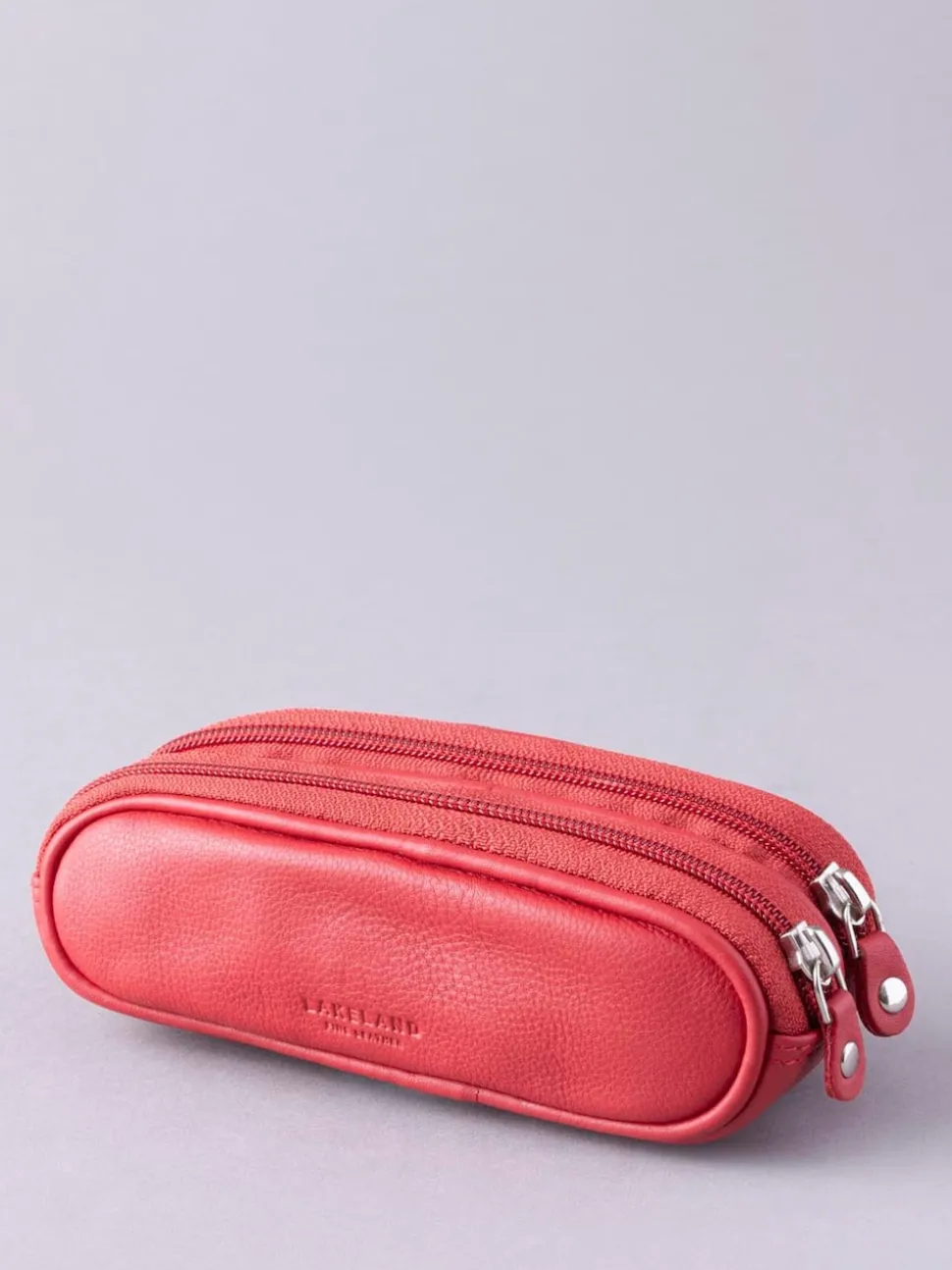 Rouge - Étui Lakeland en cuir à deux verres