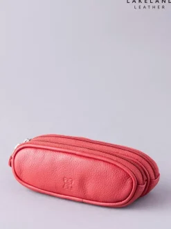 Rouge - Étui Lakeland en cuir à deux verres