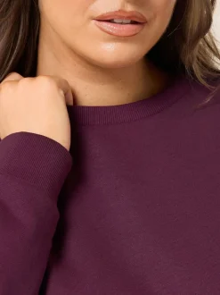 Rouge - Yours Curve Ensemble jogging sweat-shirt à col ras du cou