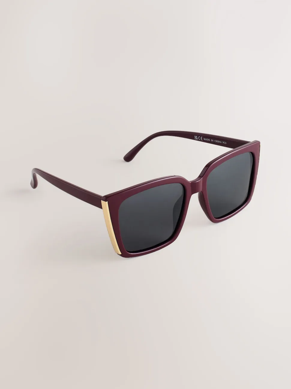 Rouge baie - Lunettes de soleil carrées