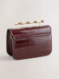 Rouge baie - Sac à poignée supérieure avec quincaillerie Or