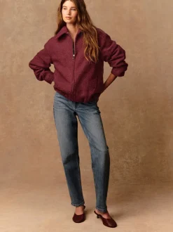 Rouge bordeaux - Blouson aviateur Coatigan