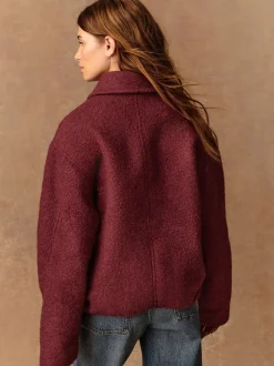 Rouge bordeaux - Blouson aviateur Coatigan