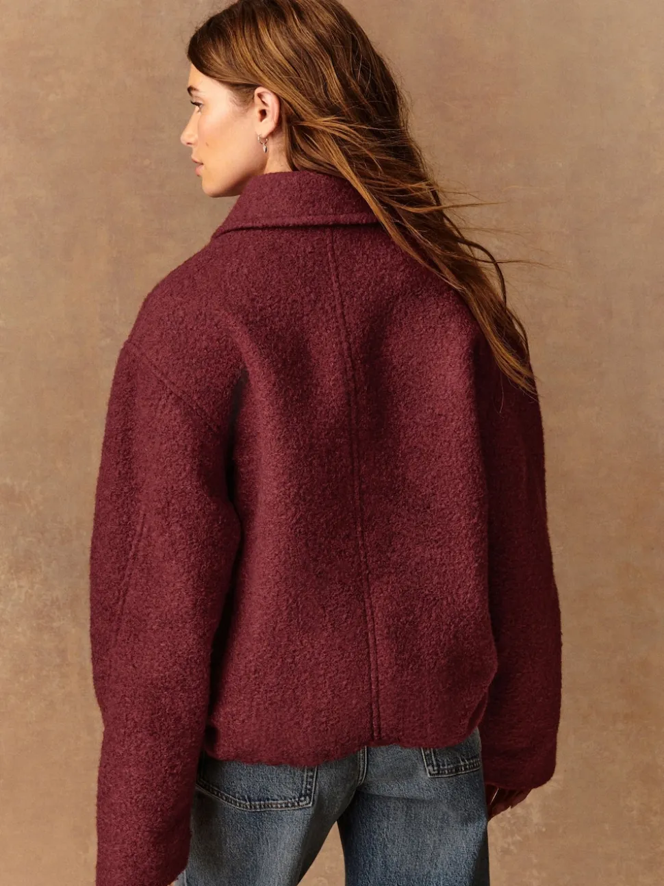 Rouge bordeaux - Blouson aviateur Coatigan