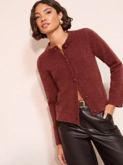 Rouge bordeaux - Cardigan Friends Like These Boucle
