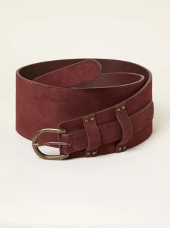 Rouge bordeaux - Ceinture FatFace en daim