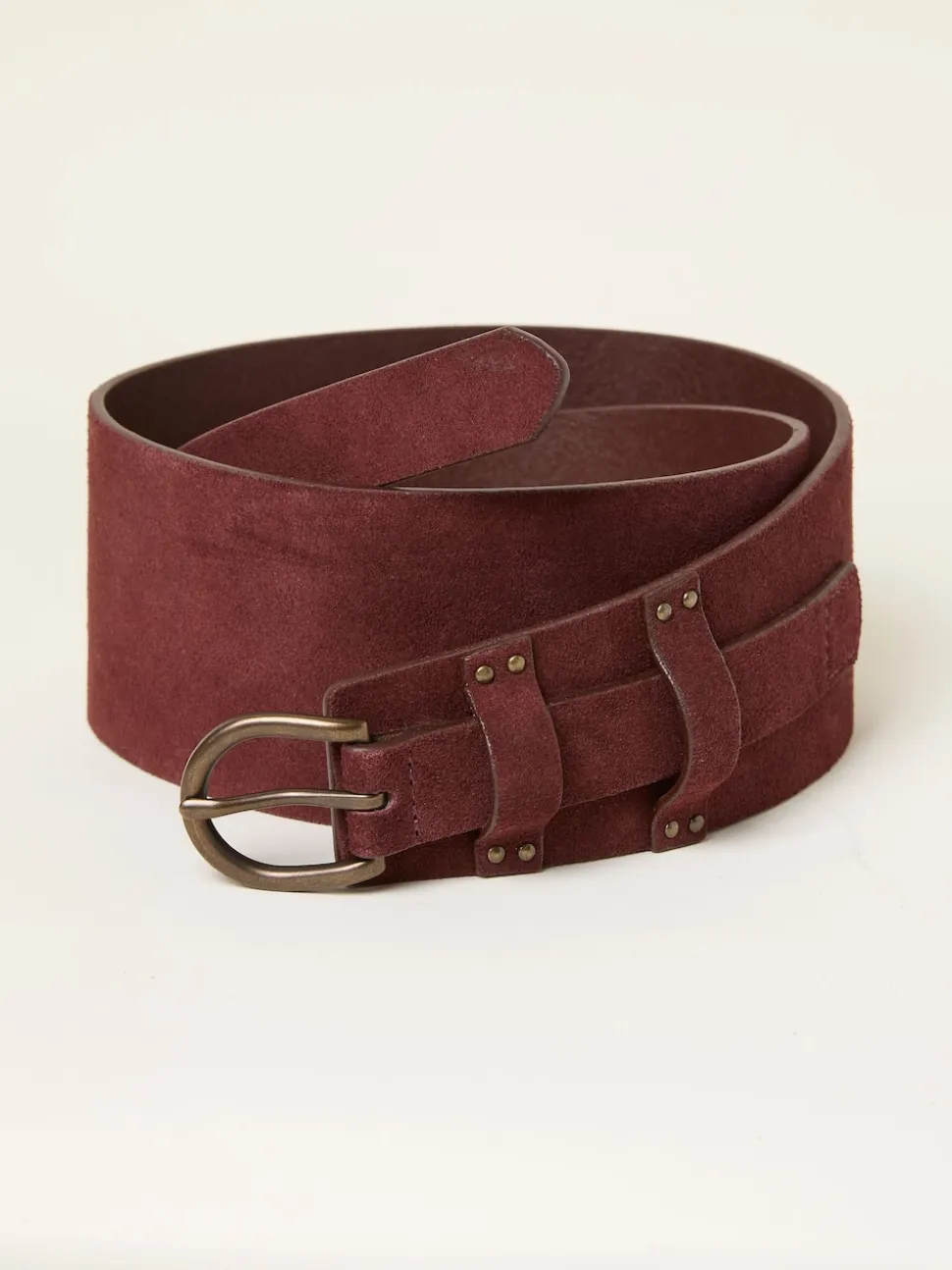 Rouge bordeaux - Ceinture FatFace en daim