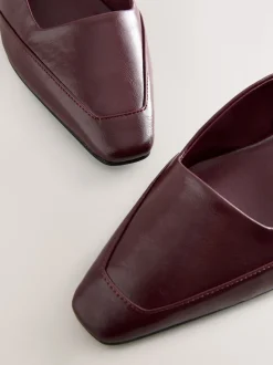 Rouge bordeaux - Chaussures à talons Forever Comfort® à bout carré et bride arrière