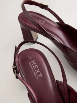 Rouge bordeaux - Chaussures à talons Forever Comfort® à bout carré et bride arrière
