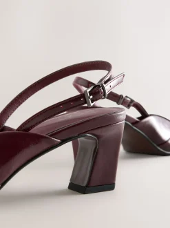 Rouge bordeaux - Chaussures à talons Forever Comfort® à bout carré et bride arrière