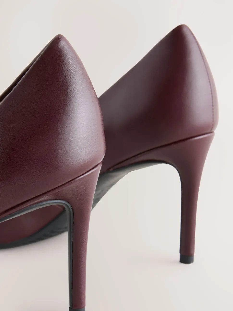 Rouge bordeaux - Chaussures de milieu de terrain en cuir