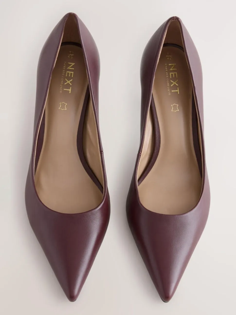 Rouge bordeaux - Chaussures de milieu de terrain en cuir