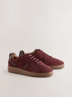 Rouge bordeaux - Forever Comfort® Leather Chunky Sole À lacets Trainers