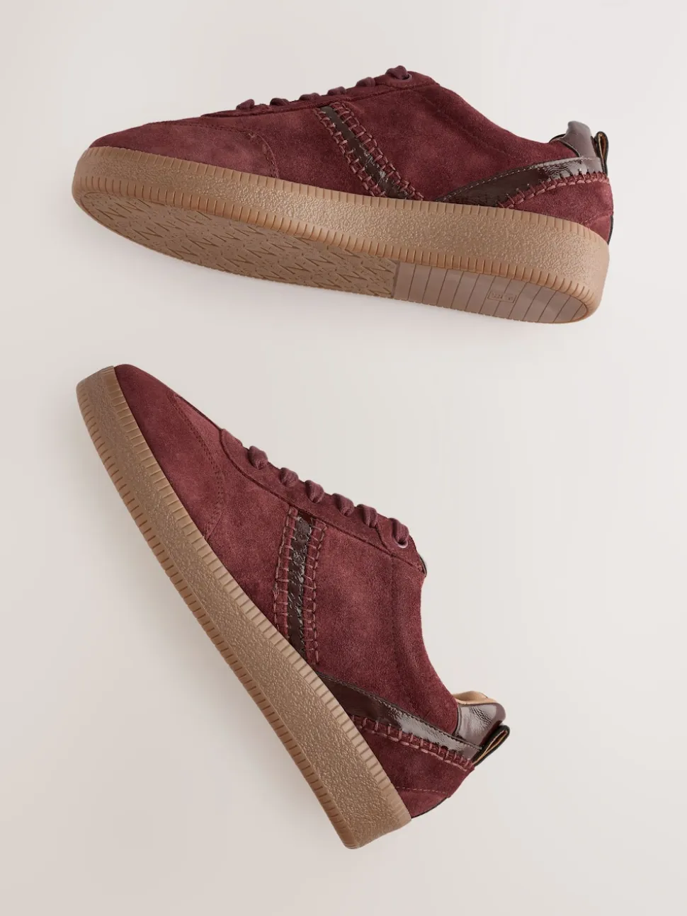 Rouge bordeaux - Forever Comfort® Leather Chunky Sole À lacets Trainers